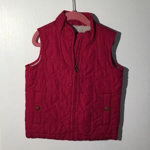 3 for $30 GAP Kids Quilted Vest - Pink for front pockets